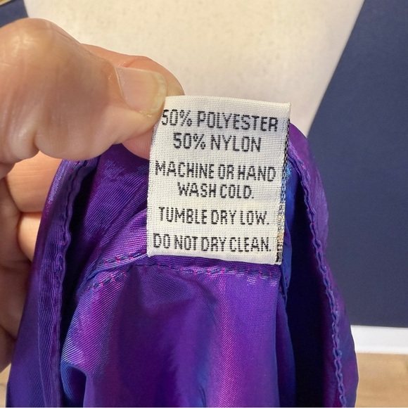 Surf Style Vintage 90s Iridescent Interplanetary Windbreaker Half Zip Jacket - Picture 9 of 10